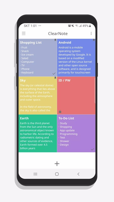 Easily add important notes to your favorites list in ClearNote MOD APK