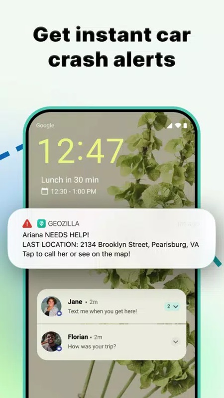Phát hiện các cảnh báo va chạm với thông tin chi tiết trong Geozilla MOD APK