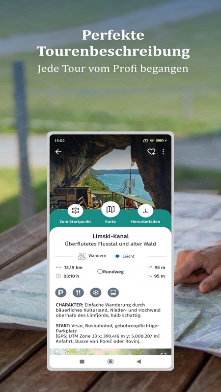 Tải và lưu trữ bản đồ để sử dụng khi không có kết nối internet trong KOMPASS MOD APK
