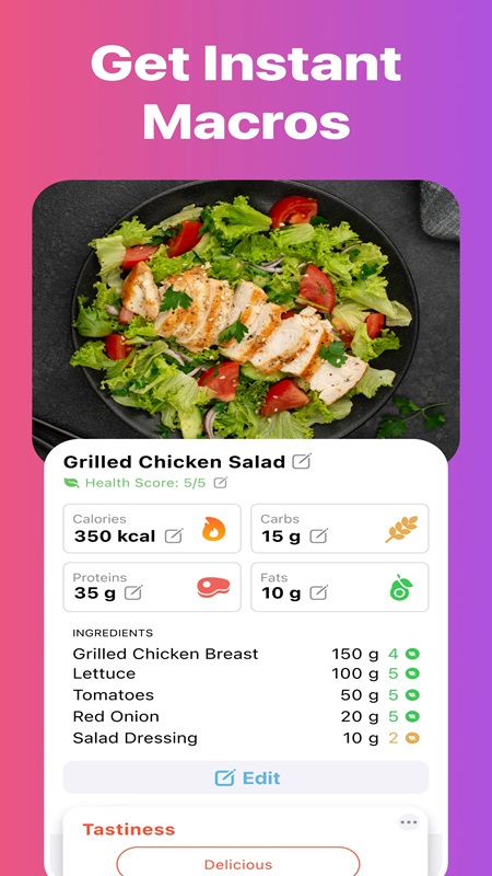 Chụp và quét thực phẩm hàng ngày bằng AI trong Nutrilio MOD APK