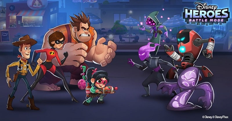 Download Disney Heroes: Battle Mode MOD APK  (Unlimited skills/Freeze  enemy)
