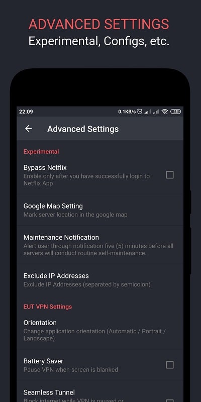 EUT VPN mod android