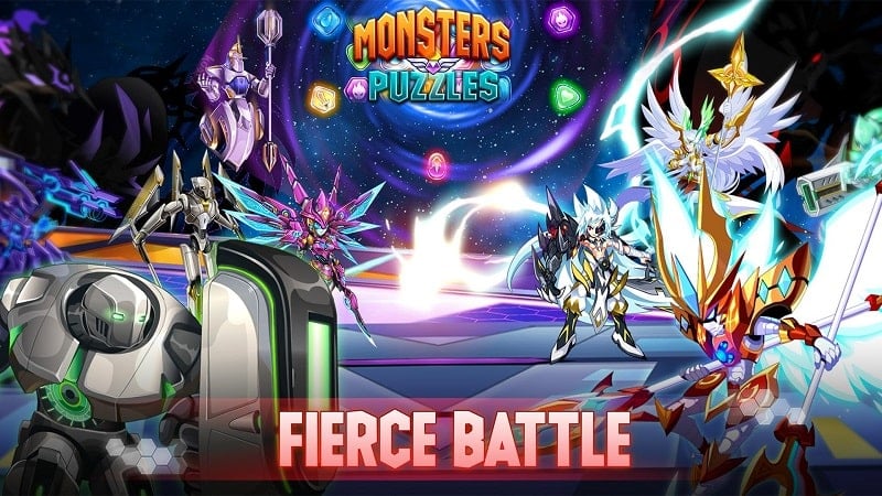 Monsters & Puzzles: God Battle MOD APK (Menu/Bất tử) 1.36.1
