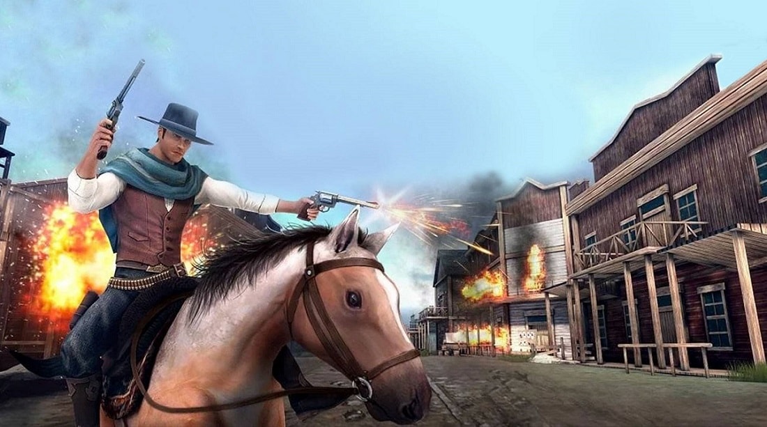 Download the West Gunfighter MOD to enter the western town where your gun b...