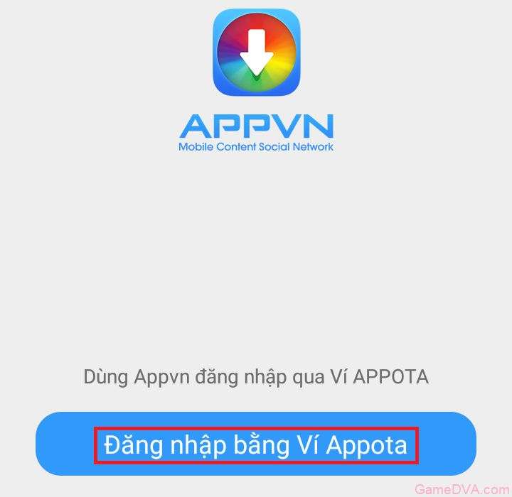 Đăng nhập qua Appota