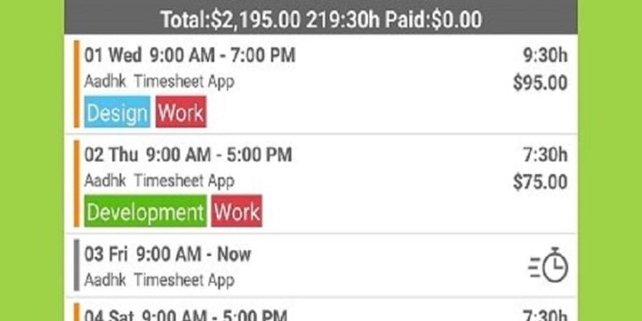 Timesheet - Work Hours Tracker-