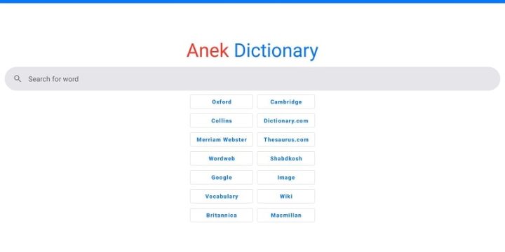 Anek Dictionary-