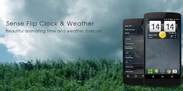 Sense V2 Flip Clock & Weather-