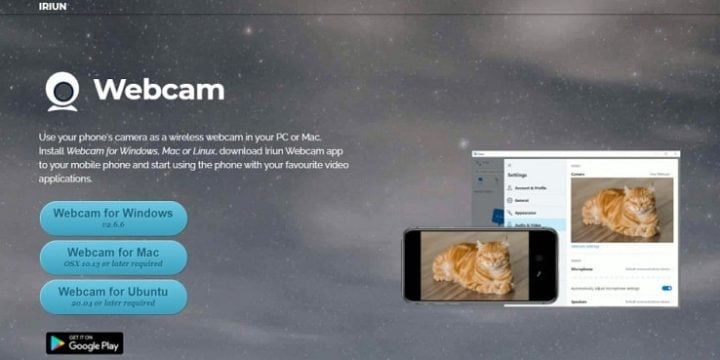 Iriun 4K Webcam for PC and Mac-