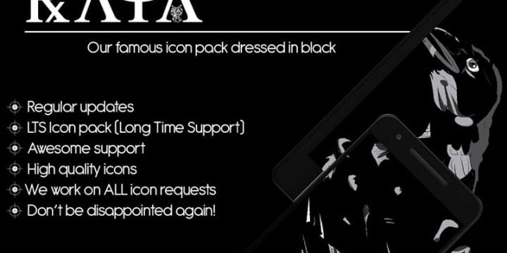 Raya Black Icon Pack